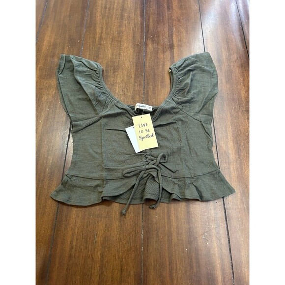 Juniors Live to Be Spoiled Crop Top Size Large - Picture 1 of 7